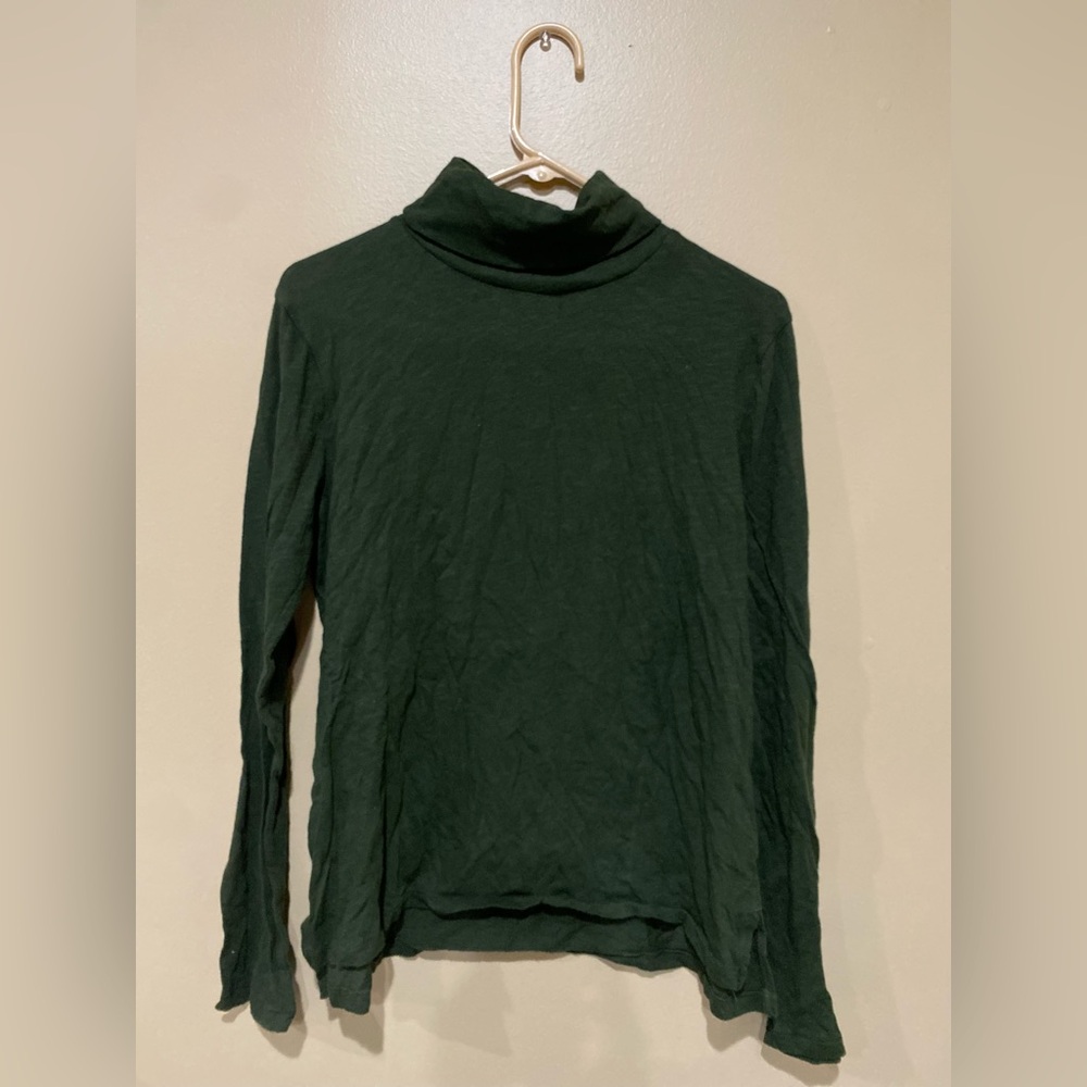 Large madewell emerald green turtle neck